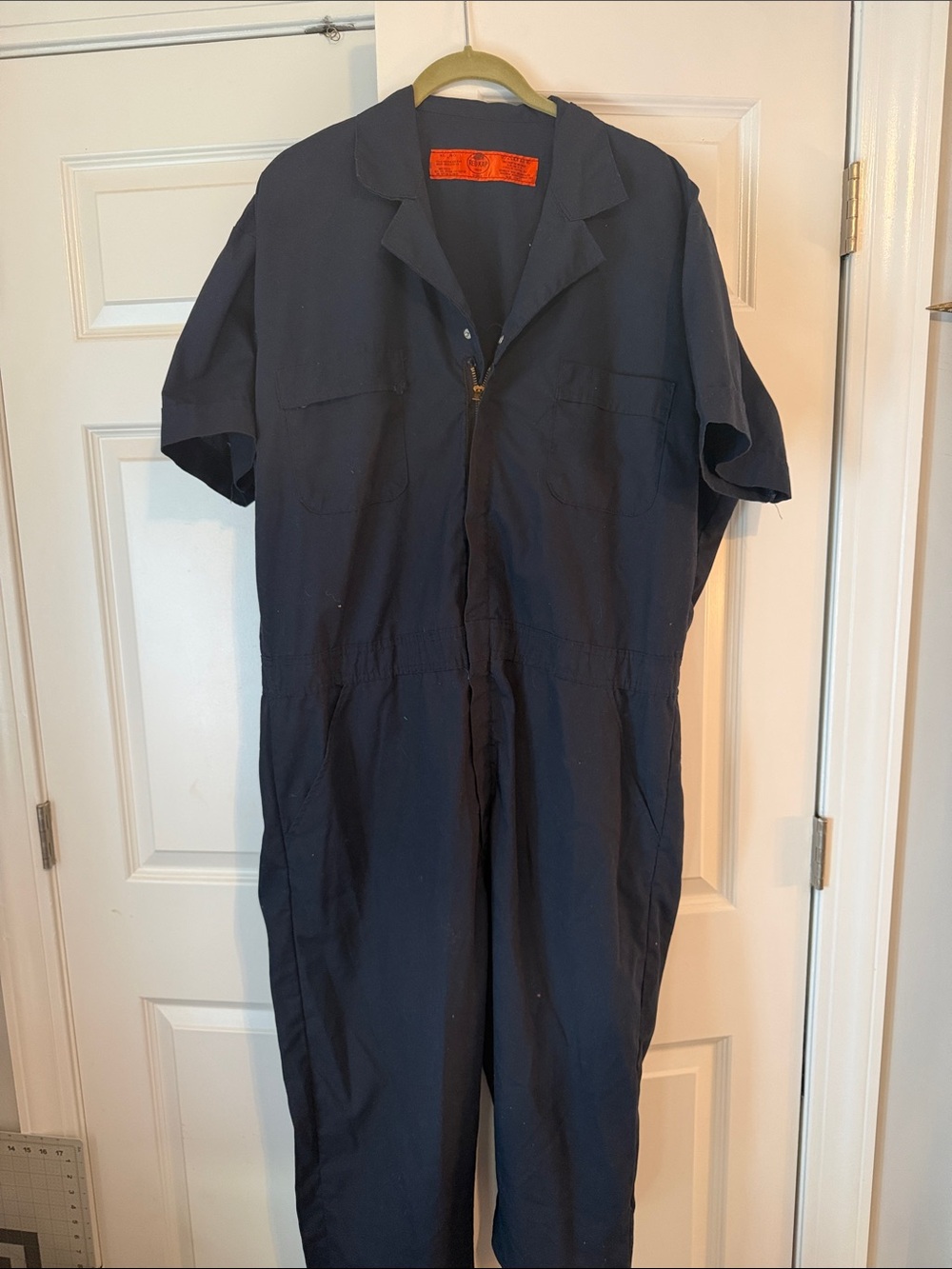 Men's Navy Short-Sleeve Utility Jumpsuit - Workwear Classic
